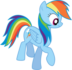 Size: 3520x3390 | Tagged: safe, artist:tomfraggle, rainbow dash, pegasus, pony, g4, female, high res, mare, simple background, solo, transparent background, vector, walking