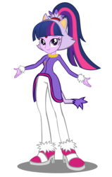 Size: 1746x2752 | Tagged: safe, artist:trungtranhaitrung, twilight sparkle, equestria girls, g4, blaze the cat, clothes, cosplay, costume, crossover, female, looking at you, simple background, smiling, solo, sonic the hedgehog (series), transparent background, twilight sparkle (alicorn)