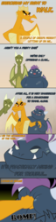 Size: 600x2352 | Tagged: safe, artist:queencold, oc, oc only, oc:caldera, dragon, ask caldera, ask, comic, dialogue, dragon oc, dragoness, female, mother, punch, teenaged dragon, tumblr, younger