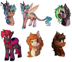Size: 1743x1518 | Tagged: safe, artist:cloud-drawings, oc, oc only, oc:pele, grottoling, original species, pony, female, male, mare, simple background, stallion, white background