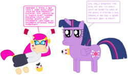 Size: 1024x599 | Tagged: safe, artist:penelopehamuchan, twilight sparkle, alicorn, pony, g4, crossover, kirby (series), kirby: planet robobot, ponified, susie (kirby), twilight sparkle (alicorn)