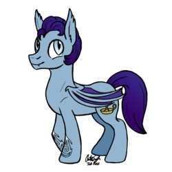 Size: 2000x2000 | Tagged: safe, artist:inkrose98, oc, oc only, oc:wax n' wane, bat pony, pony, commission, high res, new cutie mark, signature, simple background, solo, transparent background