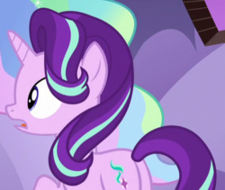 Size: 459x387 | Tagged: safe, screencap, starlight glimmer, pony, unicorn, a royal problem, g4, butt, cropped, glimmer glutes, plot, solo