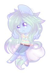 Size: 1024x1536 | Tagged: safe, artist:twily-star, oc, oc only, oc:amaranthine sky, pegasus, anthro, chibi, clothes, female, mare, simple background, solo, transparent background