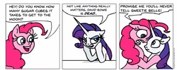 Size: 964x381 | Tagged: safe, artist:gingerfoxy, artist:jake heritagu, pinkie pie, rarity, earth pony, pony, unicorn, pony comic generator, g4, comic