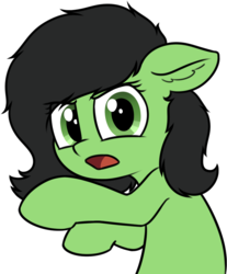Size: 815x982 | Tagged: safe, artist:smoldix, oc, oc only, oc:filly anon, earth pony, pony, bust, female, filly, looking at you, reaction image, simple background, solo, transparent background