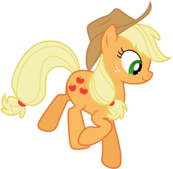 Size: 3800x3725 | Tagged: safe, artist:tomfraggle, applejack, earth pony, pony, g4, female, high res, mare, simple background, solo, transparent background, vector, walking