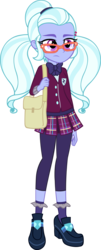 Size: 1217x3000 | Tagged: safe, artist:doctor-g, sugarcoat, equestria girls, equestria girls specials, g4, my little pony equestria girls: dance magic, bag, clothes, crystal prep academy uniform, crystal prep shadowbolts, female, glasses, school uniform, shoes, simple background, skirt, socks, solo, standing, transparent background, vector
