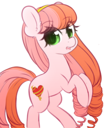 Size: 1266x1566 | Tagged: safe, artist:fluffymaiden, oc, oc only, oc:scarlett valentine, earth pony, pony, female, mare, rearing, simple background, solo, white background