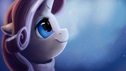 Size: 1920x1080 | Tagged: safe, artist:camyllea, rarity, pony, g4, bust, clothes, female, portrait, solo, sweater