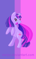 Size: 516x853 | Tagged: safe, artist:norjor, twilight sparkle, pony, unicorn, g4, bilight sparkle, bisexual pride flag, bisexuality, female, looking at you, mare, pride, pride flag, solo