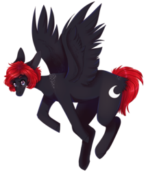 Size: 1651x1908 | Tagged: safe, artist:nightstarss, oc, oc only, oc:sky dive, pegasus, pony, red and black oc, simple background, solo, transparent background