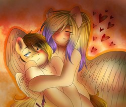 Size: 1853x1575 | Tagged: safe, artist:yomi brasi, oc, oc only, pony, duo, duo female, female