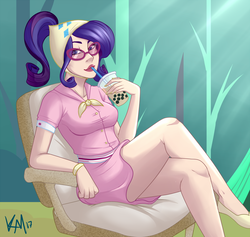 Size: 900x852 | Tagged: safe, artist:emberfan11, rarity, human, g4, sleepless in ponyville, camping outfit, clothes, female, glasses, humanized, solo