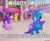 Size: 610x495 | Tagged: safe, edit, edited screencap, screencap, cantaloupe (g4), dawn sunrays, starlight glimmer, trixie, earth pony, pony, unicorn, g4, my little pony: the movie, background pony, canterlot, cape, caption, clothes, eyes closed, eyes on the prize, female, hat, image macro, impact font, lesbian, looking at butt, mare, meme, raised hoof, rearing, ship:startrix, shipping, swiggity swooty, text, trixie's cape, trixie's hat