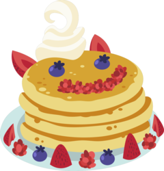 Size: 1037x1080 | Tagged: safe, artist:iknowpony, a royal problem, g4, .svg available, food, no pony, pancakes, simple background, transparent background, vector