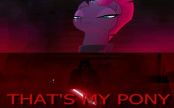 Size: 1024x640 | Tagged: safe, edit, edited screencap, screencap, tempest shadow, pony, g4, my little pony: the movie, broken horn, darth vader, horn, meme, star wars, that's my pony, that's my x