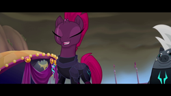 Size: 1920x1080 | Tagged: safe, screencap, grubber, tempest shadow, pony, g4, my little pony: the movie, broken horn, eye scar, horn, scar