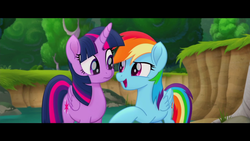 Size: 1920x1080 | Tagged: safe, screencap, rainbow dash, twilight sparkle, alicorn, pony, g4, my little pony: the movie, twilight sparkle (alicorn)