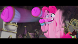 Size: 1920x1080 | Tagged: safe, screencap, pinkie pie, earth pony, pony, g4, my little pony: the movie, cupcake, food