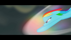 Size: 1920x1080 | Tagged: safe, screencap, rainbow dash, pony, g4, my little pony: the movie, determined, female, flying, mare, overcast, sonic rainboom