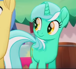 Size: 313x284 | Tagged: safe, screencap, goldengrape, lyra heartstrings, sir colton vines iii, earth pony, pony, unicorn, g4, my little pony: the movie, cropped, cute, female, lyrabetes, male, mare, offscreen character, solo focus, stallion
