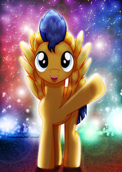 Size: 1600x2263 | Tagged: safe, artist:jucamovi1992, flash sentry, pegasus, pony, g4, my little pony: the movie, cute, diasentres, fireworks, male, raised hoof, smiling, solo, stallion, waving