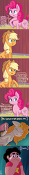Size: 1024x6144 | Tagged: safe, artist:dsp2003, applejack, pear butter, pinkie pie, earth pony, gem (race), human, hybrid, pony, g4, the perfect pear, spoiler:steven universe, blushing, comic, crossover, crying, female, high res, implied resurrection, male, mare, parody, spoilers for another series, steven quartz universe, steven universe