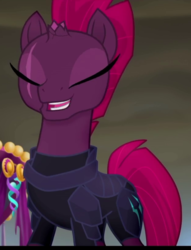 Size: 624x816 | Tagged: safe, screencap, tempest shadow, pony, g4, my little pony: the movie, broken horn, cropped, eye scar, eyes closed, female, horn, mare, scar, solo