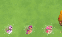 Size: 800x480 | Tagged: safe, gameloft, screencap, apple bloom, scootaloo, sweetie belle, earth pony, pony, g4