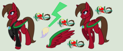 Size: 1528x636 | Tagged: safe, artist:nepkatluvr, oc, oc only, oc:lightblade, pegasus, pony, clothes, female, hoodie, jewelry, mare, necklace, simple background, solo, white background
