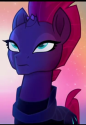 Size: 376x545 | Tagged: safe, screencap, tempest shadow, pony, g4, my little pony: the movie, armor, broken horn, cropped, female, horn, mare, solo