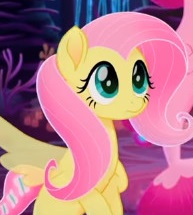 Size: 193x215 | Tagged: safe, screencap, fluttershy, pinkie pie, merpony, seapony (g4), g4, my little pony: the movie, coral, cropped, female, fin wings, fish tail, mare, seaponified, seapony fluttershy, seaquestria, solo, species swap, underwater, water, wings