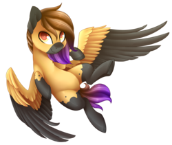 Size: 2552x2149 | Tagged: safe, artist:scarlet-spectrum, oc, oc only, pegasus, pony, art trade, belly, high res, looking at you, simple background, smiling, smirk, solo, spread wings, transparent background, wings