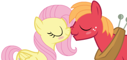 Size: 1141x542 | Tagged: safe, artist:mlpfimlover97, big macintosh, fluttershy, earth pony, pony, g4, female, male, ship:fluttermac, shipping, straight