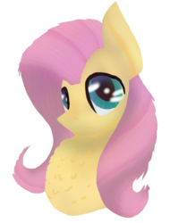 Size: 1558x2048 | Tagged: safe, artist:ashleybances, fluttershy, pegasus, pony, g4, bust, female, fluffy, mare, portrait, simple background, solo, transparent background