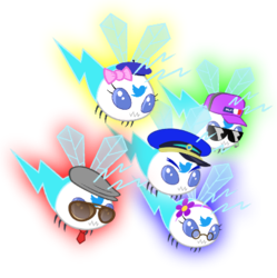 Size: 416x418 | Tagged: safe, artist:trini-mite, oc, oc only, oc:tanya-mite, oc:taylor-mite, oc:tony-mite, oc:trini-mite, oc:tucker-mite, pony, twittermite, simple background, transparent background