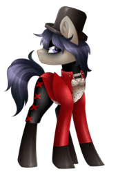 Size: 1811x2642 | Tagged: safe, artist:scarlet-spectrum, oc, oc only, oc:menuer de folie, pony, clothes, commission, simple background, solo, transparent background