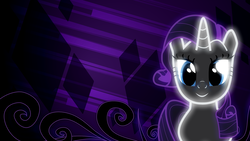 Size: 1920x1080 | Tagged: safe, artist:allicornuk, edit, rarity, g4, female, neon, solo, wallpaper, wallpaper edit