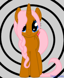 Size: 500x600 | Tagged: safe, artist:trigger_movies, oc, oc only, pony, animated, butt shake, gif, gift art, hypnosis, solo