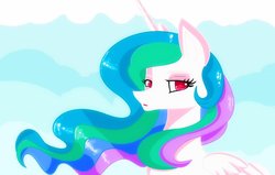 Size: 1024x653 | Tagged: safe, artist:queenlicious101, princess celestia, alicorn, pony, g4, bust, female, portrait, solo