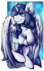 Size: 1601x2560 | Tagged: safe, artist:php166, oc, oc only, oc:prince nova, alicorn, pony, clothes, cutie mark, horn, male, scarf, solo, stallion, wings