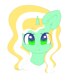 Size: 3000x3000 | Tagged: safe, artist:mauuwde, oc, oc only, oc:melody mint, pony, unicorn, bust, female, high res, mare, portrait, simple background, solo, transparent background