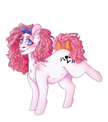 Size: 1150x1300 | Tagged: safe, artist:cinnamonsparx, oc, oc only, oc:learn note, earth pony, pony, bow, female, hair bow, mare, simple background, solo, tail bow, tongue out, transparent background