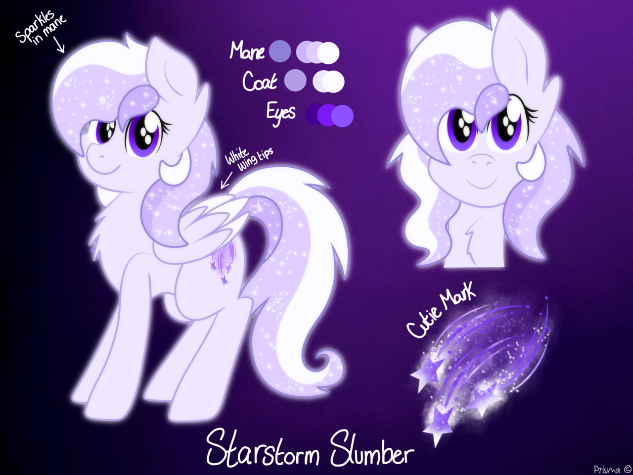 Safe Artist Prismaticstars Oc Oc Only Oc Starstorm Slumber Pegasus Pony Cute