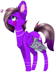 Size: 1173x1514 | Tagged: safe, artist:alithecat1989, oc, oc only, butterfly, pegasus, pony, female, mare, simple background, solo, transparent background