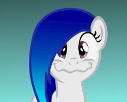 Size: 480x384 | Tagged: safe, artist:trigger_movies, oc, oc only, pony, animated, gif, gift art, gradient background, happy, smiling, solo, wavy mouth