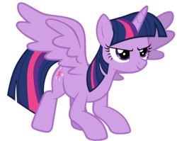 Size: 8800x7000 | Tagged: safe, artist:tardifice, twilight sparkle, alicorn, pony, a flurry of emotions, g4, absurd resolution, cutie mark, female, imminent pounce, mare, simple background, smiling, solo, spread wings, transparent background, twilight sparkle (alicorn), vector, wings