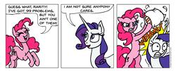 Size: 1631x659 | Tagged: safe, artist:gingerfoxy, pinkie pie, rarity, earth pony, pony, unicorn, pony comic generator, g4, 99 problems, comic