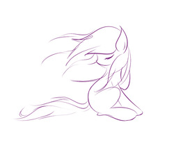 Size: 1057x924 | Tagged: artist needed, source needed, safe, pony, monochrome, simple background, solo, white background